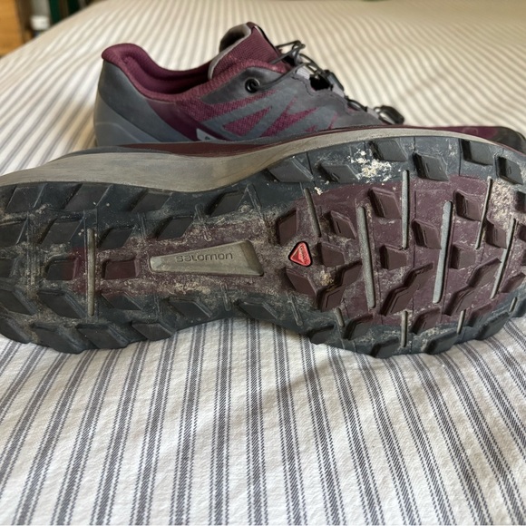 Salomon Women's Athletic Shoes - Burgundy and Gray - Picture 3 of 3
